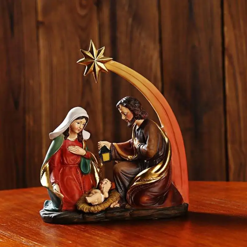 Religious Ornaments Nativity Holy Family Statue Gift Decoration Christ