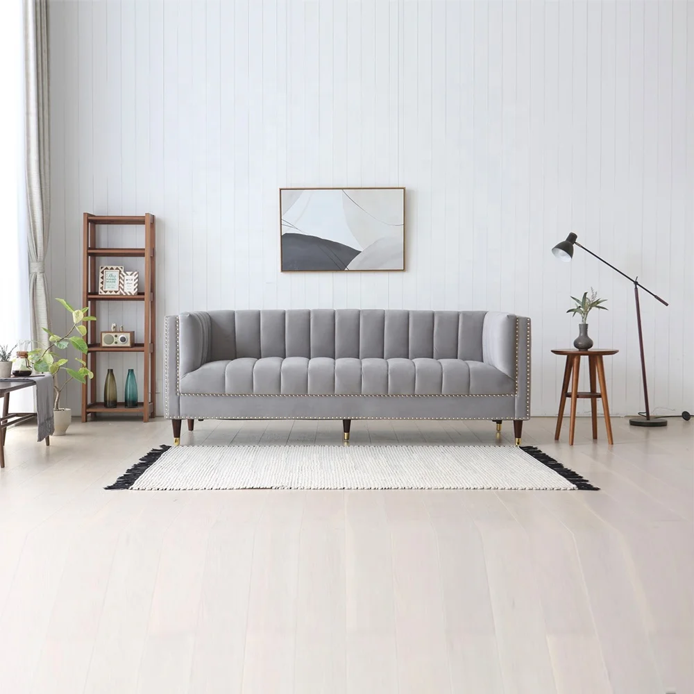 Производитель, индивидуальный смокинг, вертикальный канальный бархатный диван chesterfield