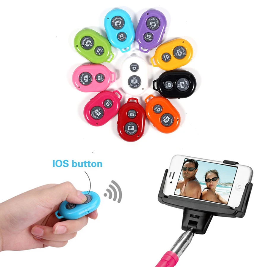 Bluetooth mini wireless remote shutter Camera Phone Selfie Stick Shutter Camera remote for IOS Android