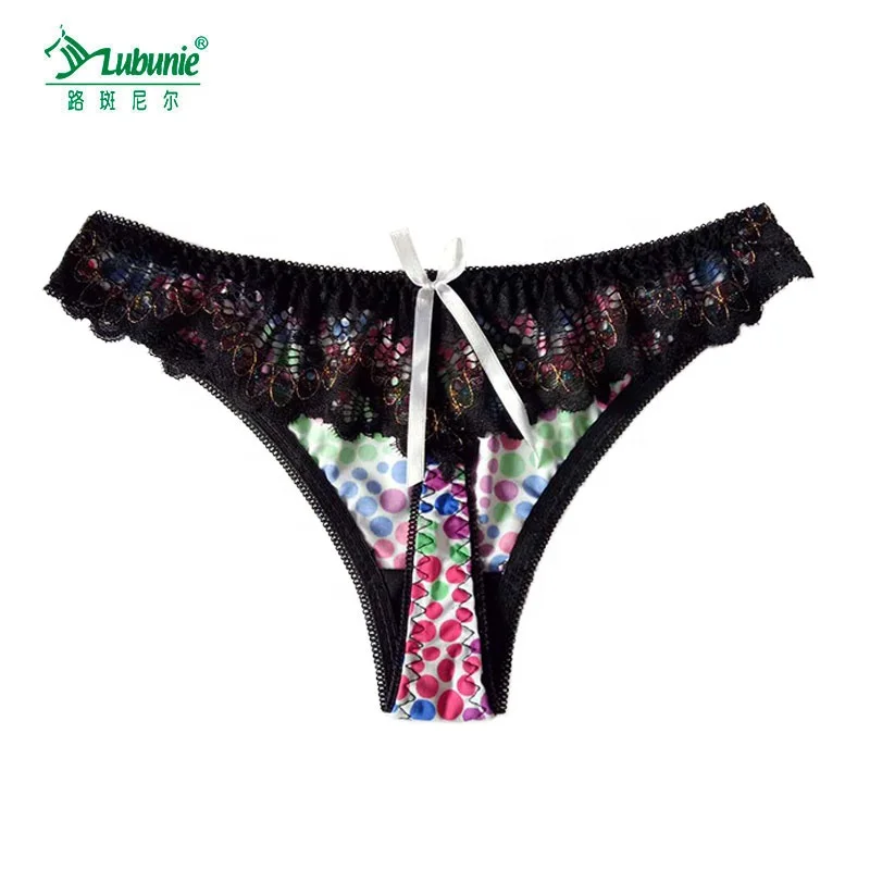 LUBUNIE China wholesale anti-bacterial elegant lace women mature g-string