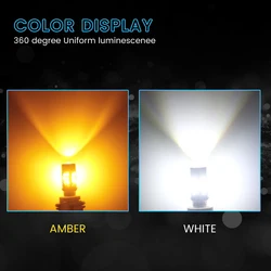 12 В постоянного тока 3030 светодиодная Автомобильная фара 1157 T25 3157 T20 WY21W 7443 белый и янтарный светодиодный сигнал поворота Стоп-сигнал Лампа