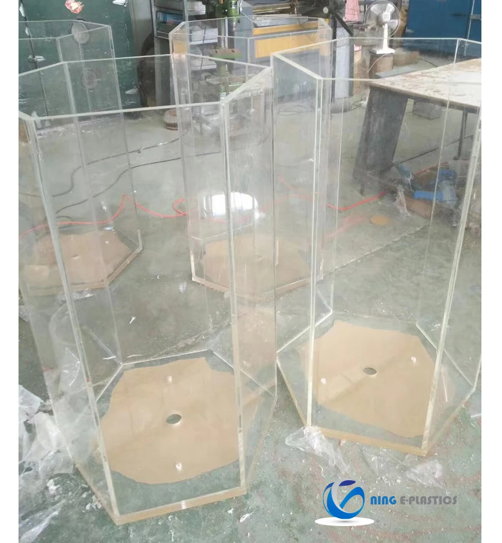 Ning E-Plastics Transparent Octagonal Acrylic Hollow Tube