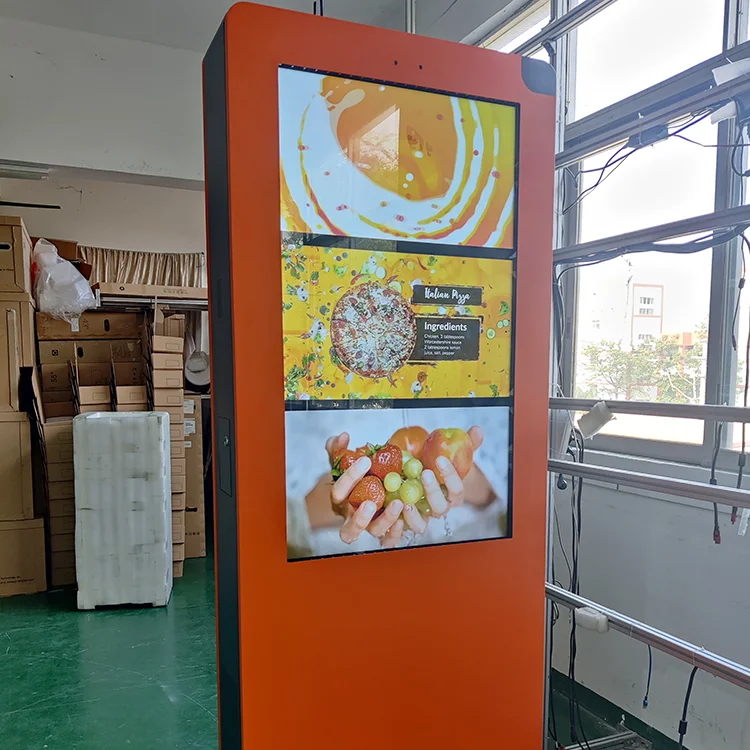 Напольный рекламный ЖК цифровой Totem IP55 IP65 Водонепроницаемый Открытый емкостный сенсорный киоск с двойным экраном