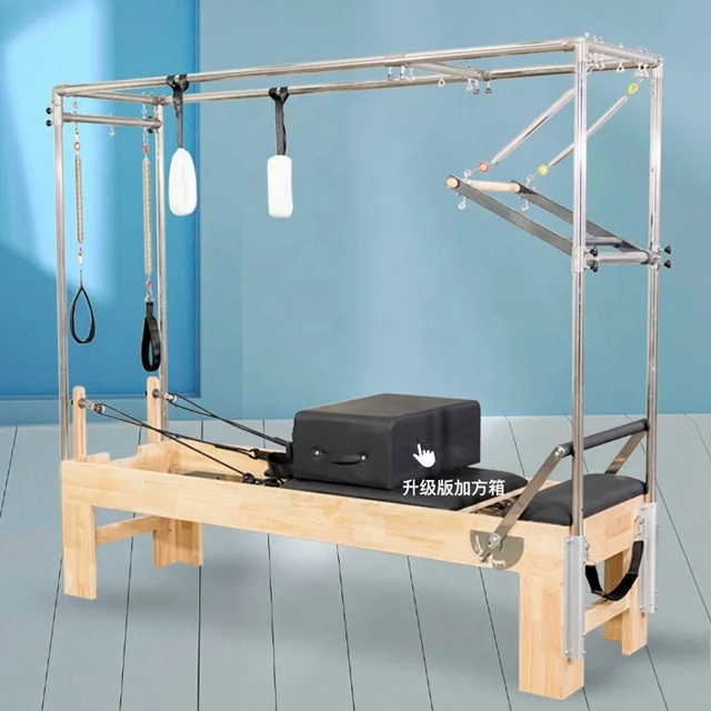 Best Selling Steel Base Wood Spring Tower Spine Corrector Set Instrument Reformer Trapeze Table Cadillac Pilates Ladder