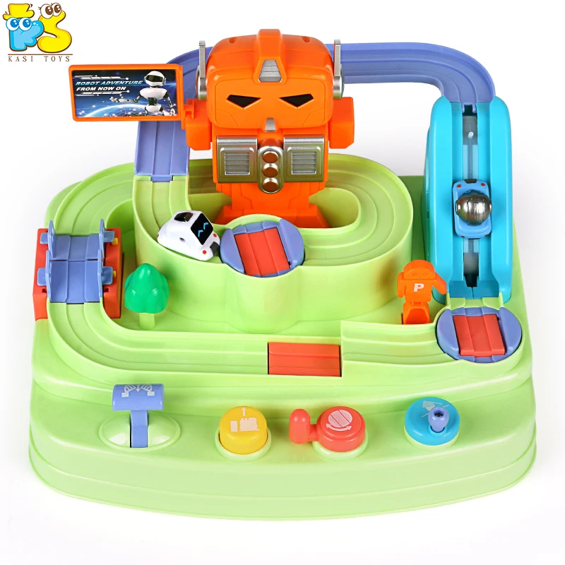 Robot Adventure Games  Battery Educational Maze Toys for Kids Car Track Toys