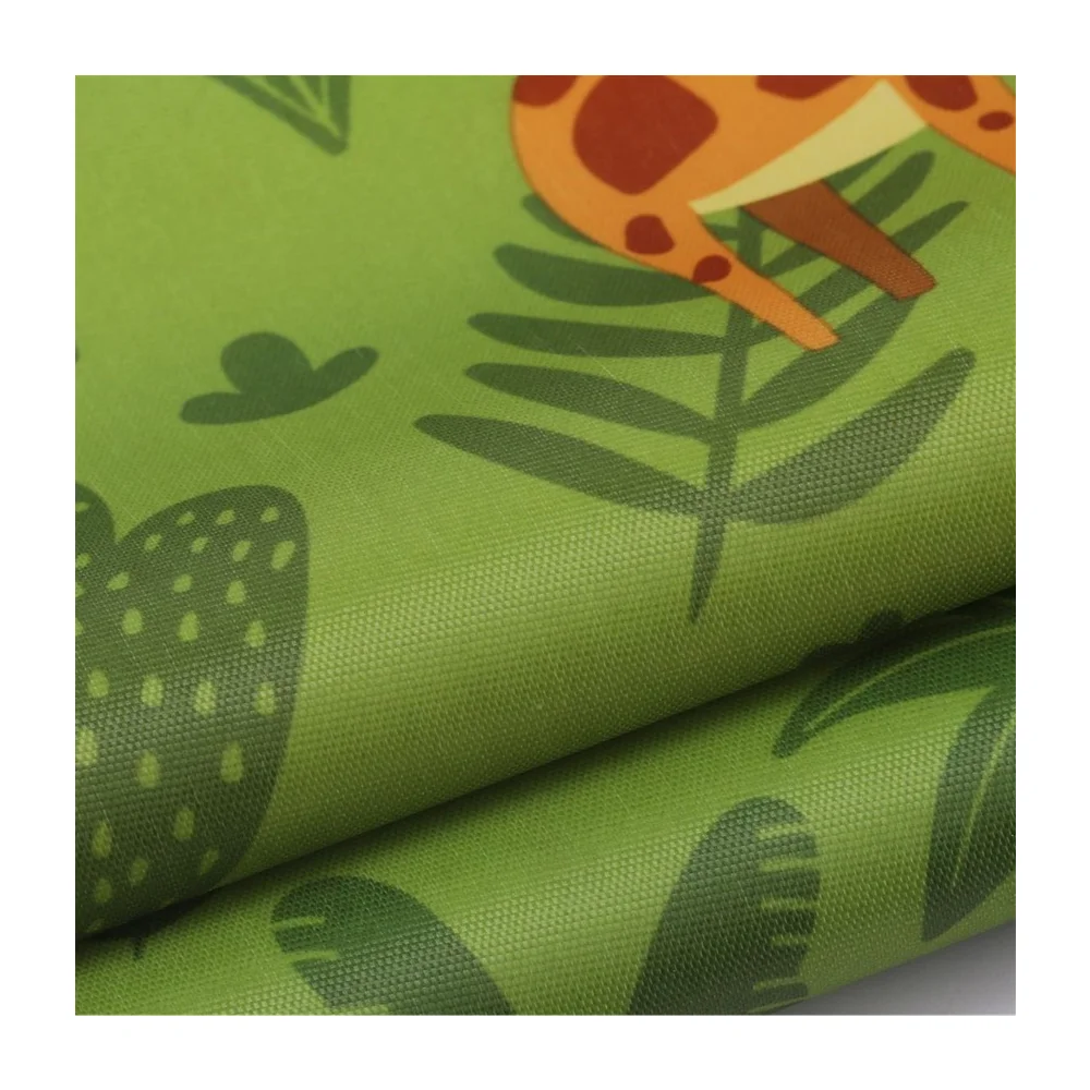 420D Professional manufacture customized wholesale plant patten printed PVC coated Oxford fabric for luggage, suitcase