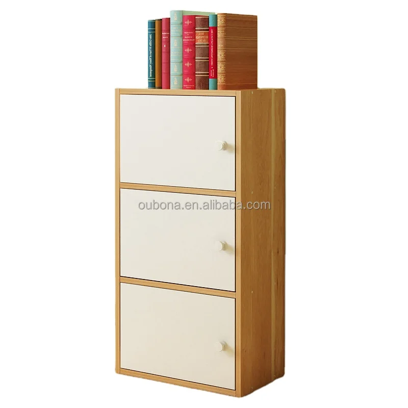 3 Tier Wooden Bookcase Shelving Bookshelf Storage Furniture Cube Display