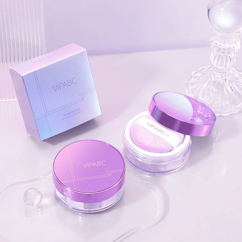 2024 OEM ODM Oil Control Setting Lasting Non Removing Makeup Non Sticking Powder Waterproof anti-sweat Purple Water Loose Powder