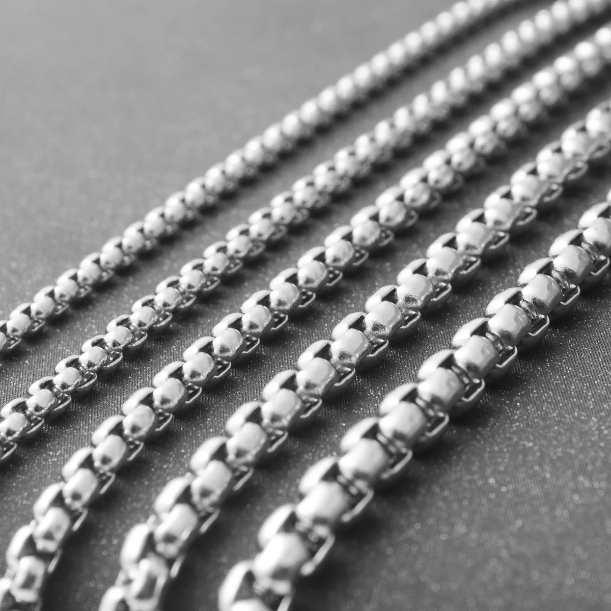 Wholesale Stainless Steel Necklace Chains Bulk Gold Silver Black Box Chain Necklace Diy Necklace Accessories for Unisex
