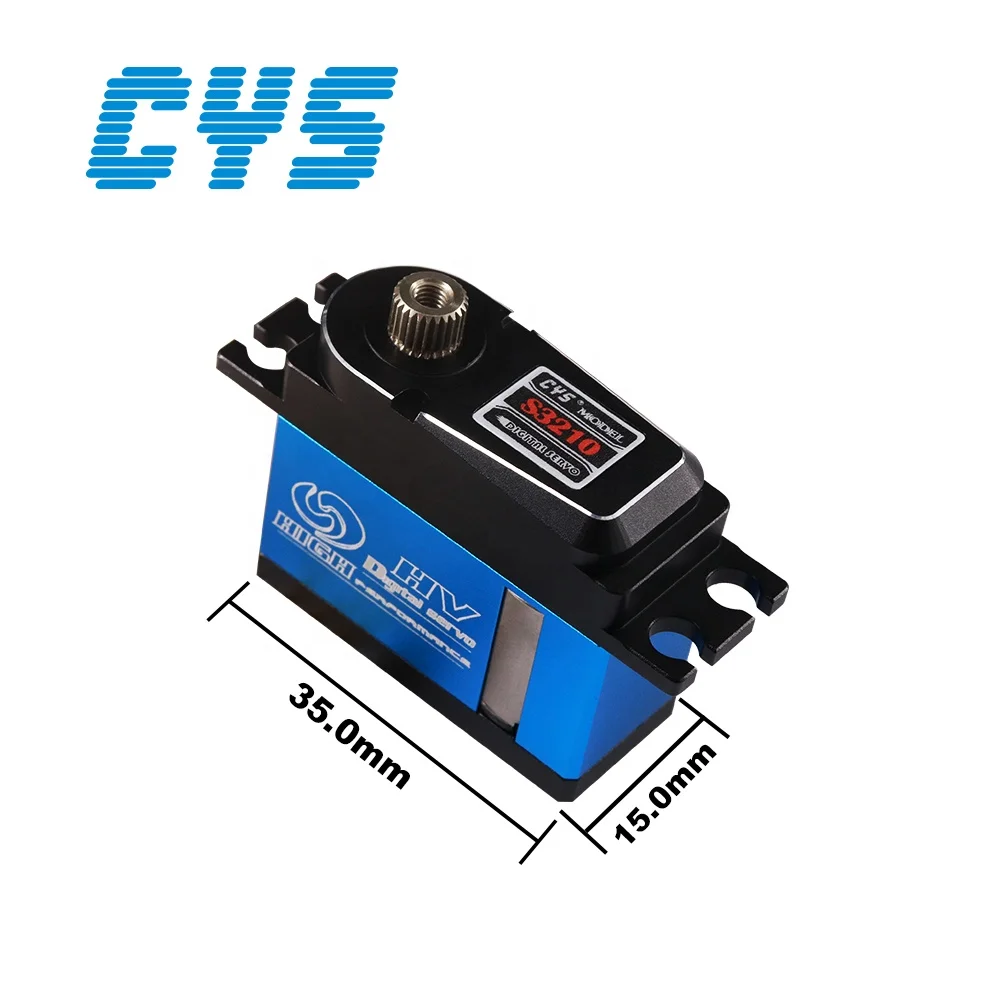 CYS-S3210 43g Low Profile RC Servo for Helicopter & Plane 0.05/0.04s High Speed Coreless for Unisex Robot Use