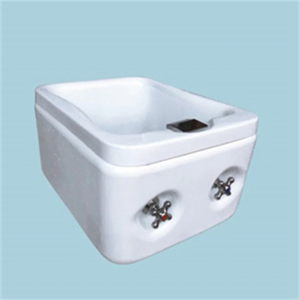 Euro Modern Footbath Acrylic Spa Sink Foot Pedicure Bowl Foot Spa Tub For Beauty And Salon With Wooden Bowl