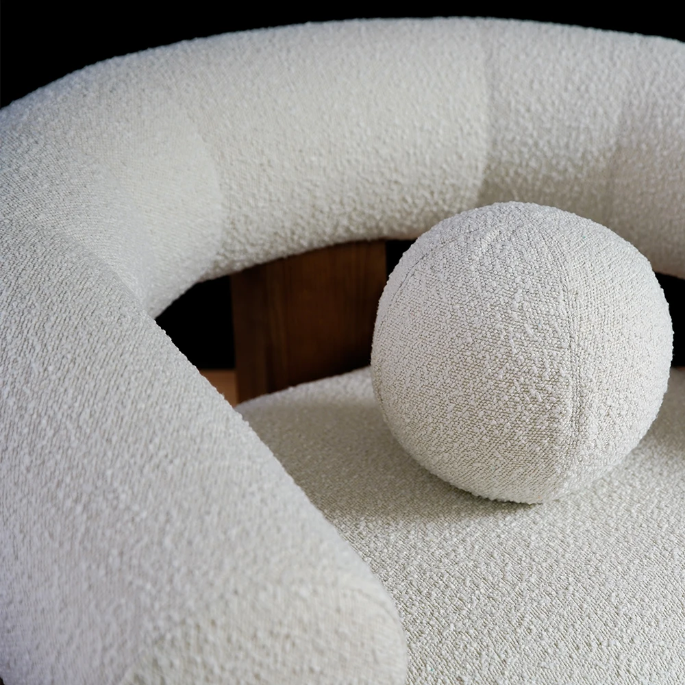 MIGLIO 5792 | Nordic Leisure Living Room Chair Home Furniture Ash Wood Armchair Modern Lounge Accent Hotel Lobby Sofa Chairs