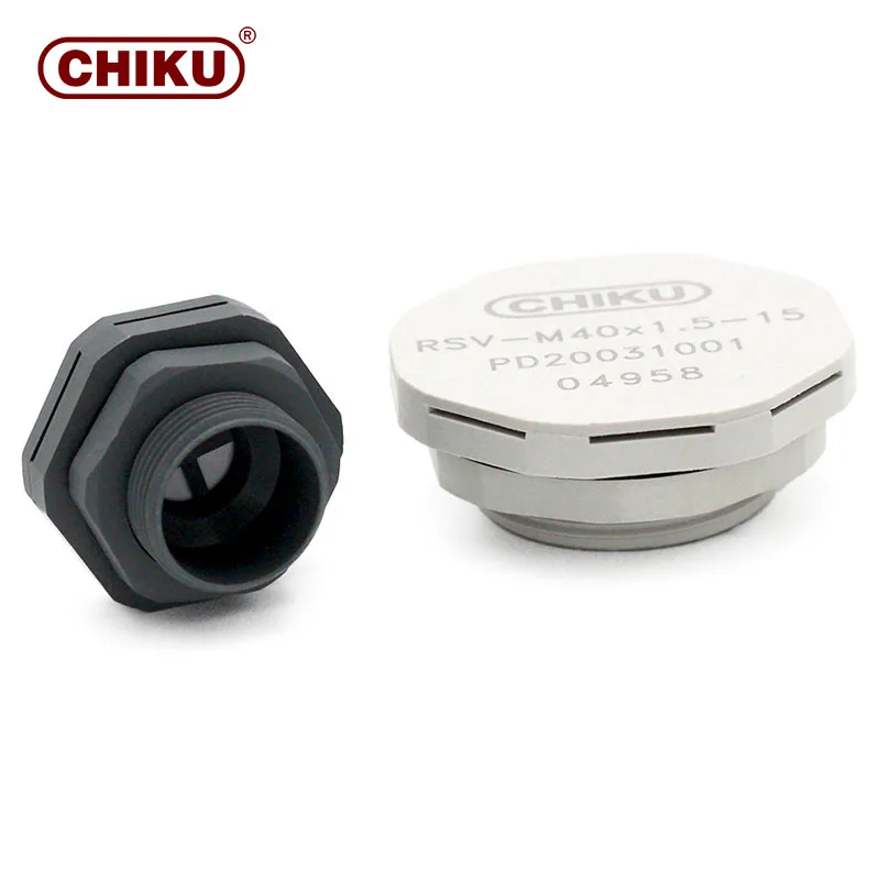 CHIKU M12*1.5 Plastic Air Vent Plug Manual Wire Connector for High-Temperature Media Black and White
