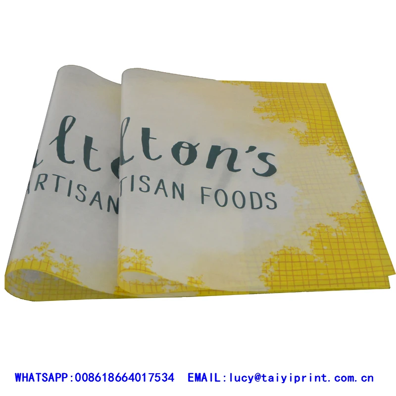 Customized printed shawarma wrapping paper