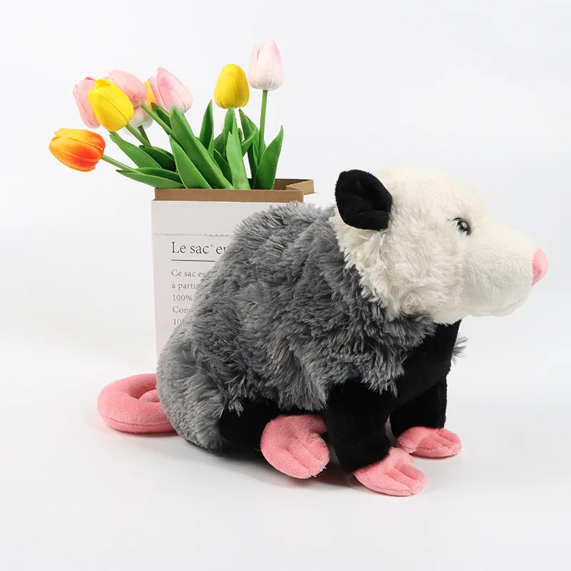 New Creative Simulation Mouse Plush Toy Gift for Kids Opossum Plush Possum lifelike opossum stuffed animal