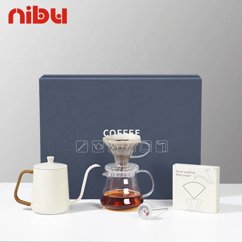 Nibu Travel Bag Pour Over Coffee Maker Set Hand Drip Kettle Coffee Kit Coffee Gift Set