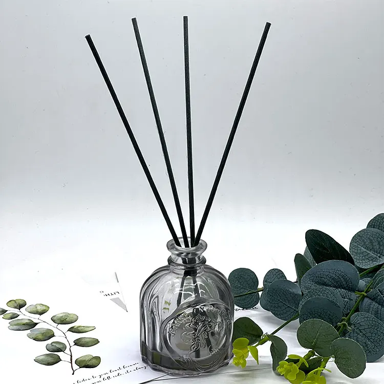Factory produced 100ml gray thicken bottom aroma fragrance glass reed glass diffuser bottles luxury for daily use