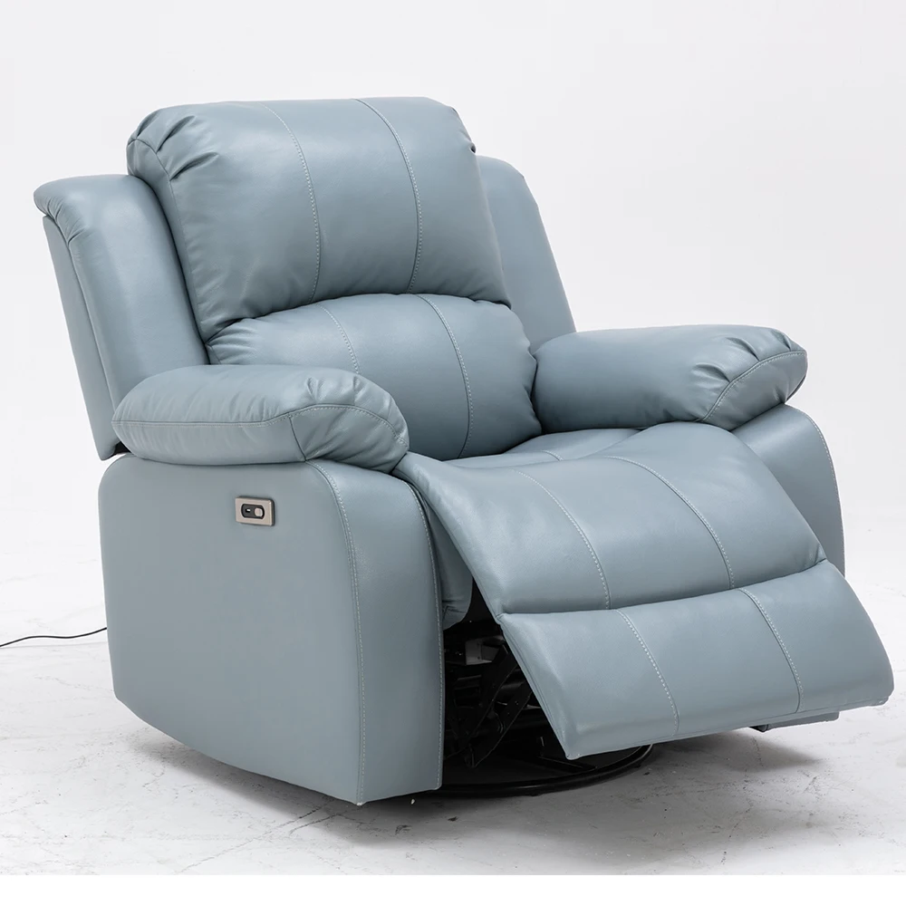 Cinema Theater Wholesale  Electric  Power  Recliner Sofa Chair With 360 Swivel  Rock