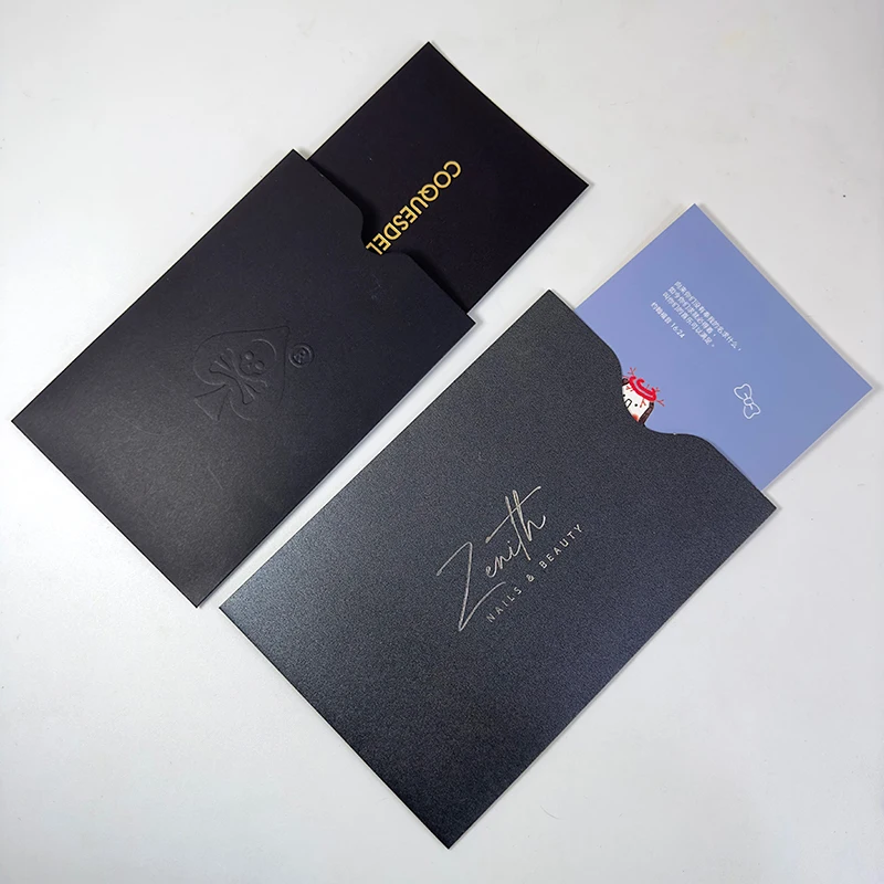 Custom Printed Hotel Room Keycard and Gift Card Wallet Envelope Credit Card Holder Paper Envelopes