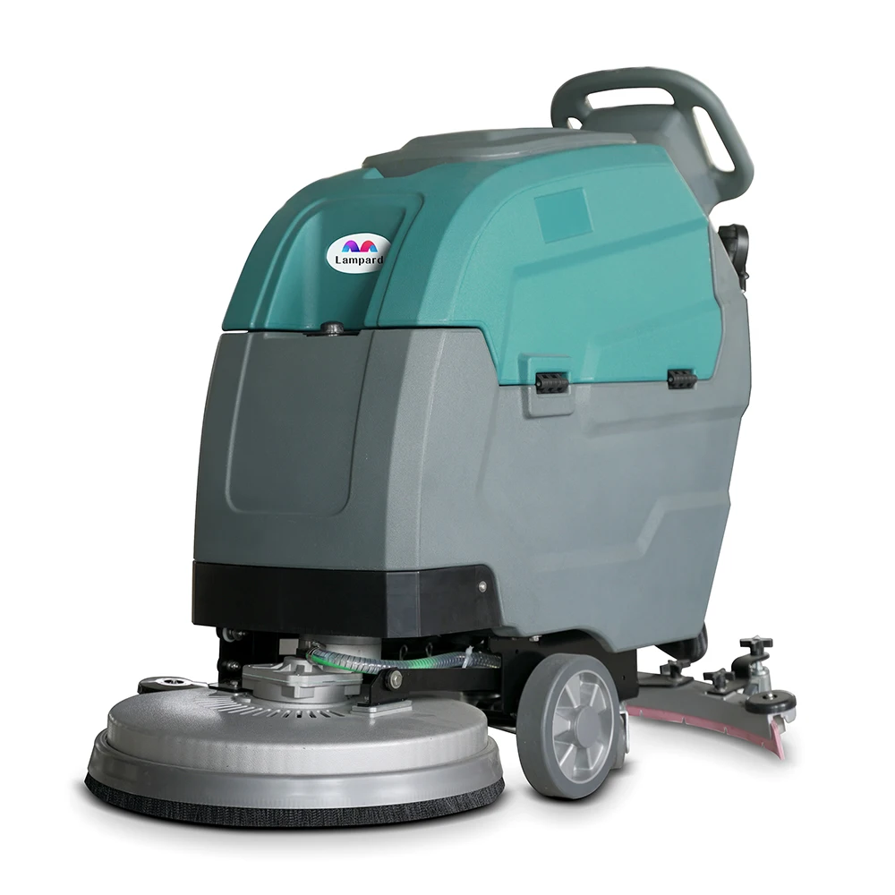 Battery Powered Cordless Walk Behind Industrial Floor Scrubber With Strong Suction