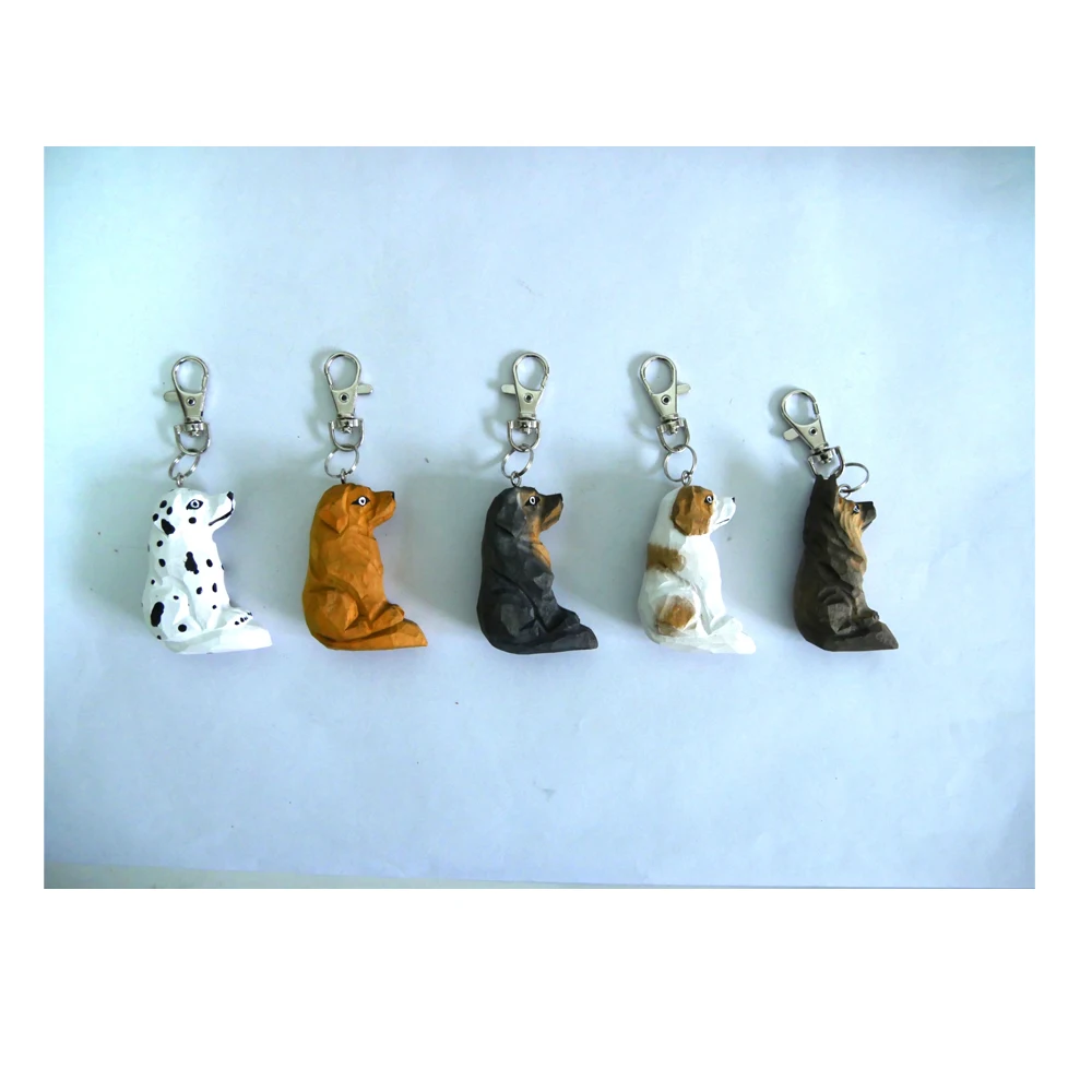 
Wholesale Key Chain Custom Logo 3D Cute Wooden Animal Shape Keychain for Promotion Gift 