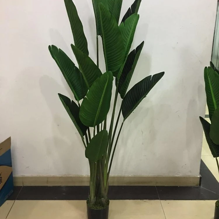 Large Plastic Banana Leaf Green Leaves artificial traveler banana plant