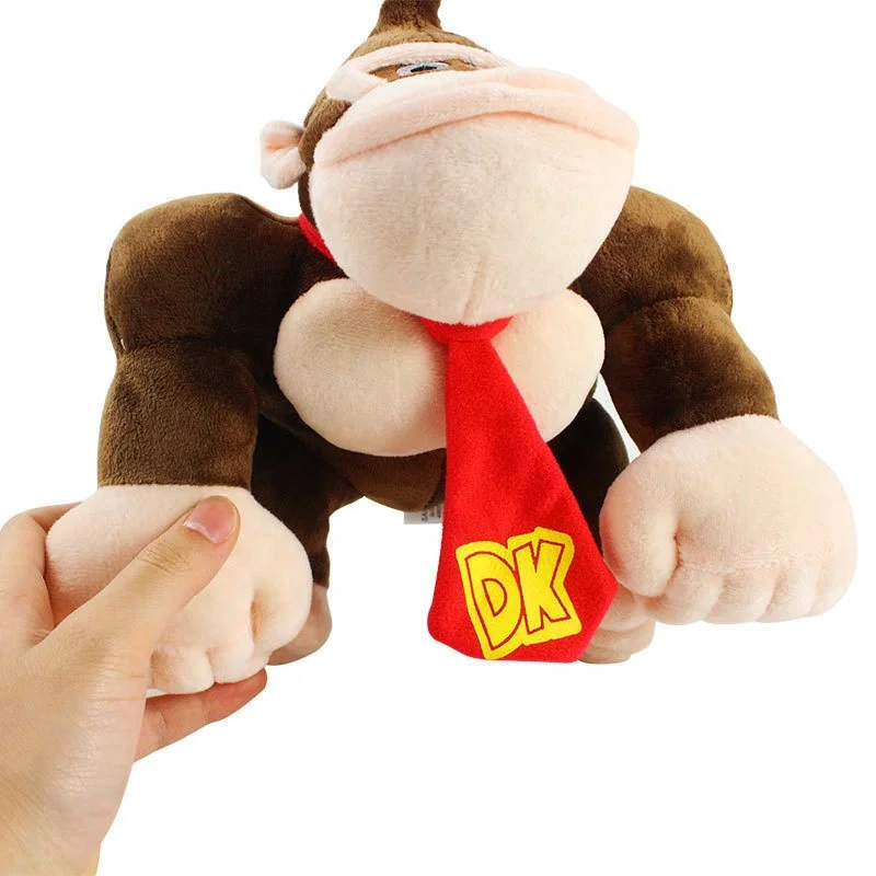 2021 Hot Sale Super Mario Plush Toy King Kong Orangutan Red Tie DK Monkey Plush Toy