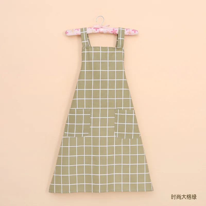 
Pastoral style Print Basic Cotton Kitchen Chef Apron For Women 