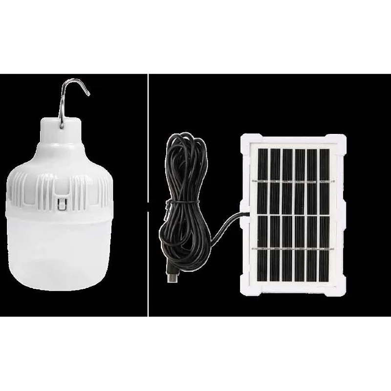 Solar Charging Energy Saving Lamps Portable Usb Raw Material Led Lights Bulbs Rechargeable Light Emergency Led Bulb