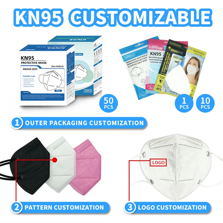 Mask Mascarilla KN95 Black 6ply Protection Respirator Mask Quality Face Personal WORK PROTECT Filter PM2.5 NOSE COVER READY SHIP