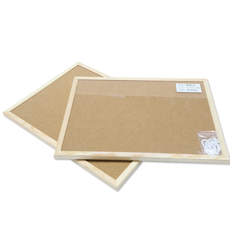 
Customized school wooden frame pin bulletin cork board notice board 