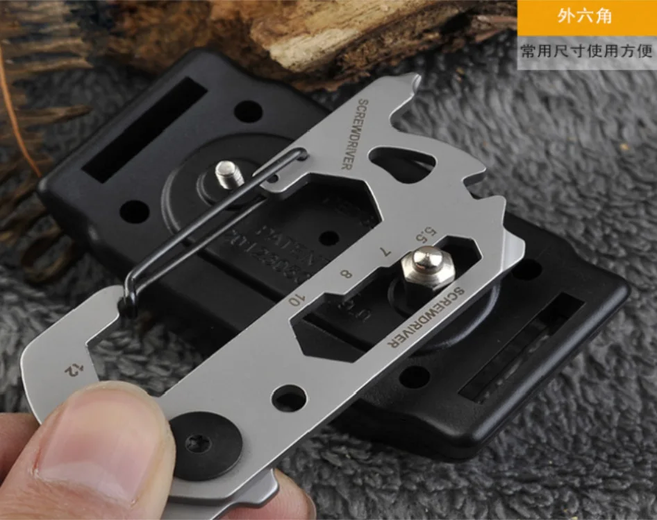 Multitool Carabiner Keychain 10 in1 Stainless Steel Tactical Survival Gear Outdoor EDC Gadgets