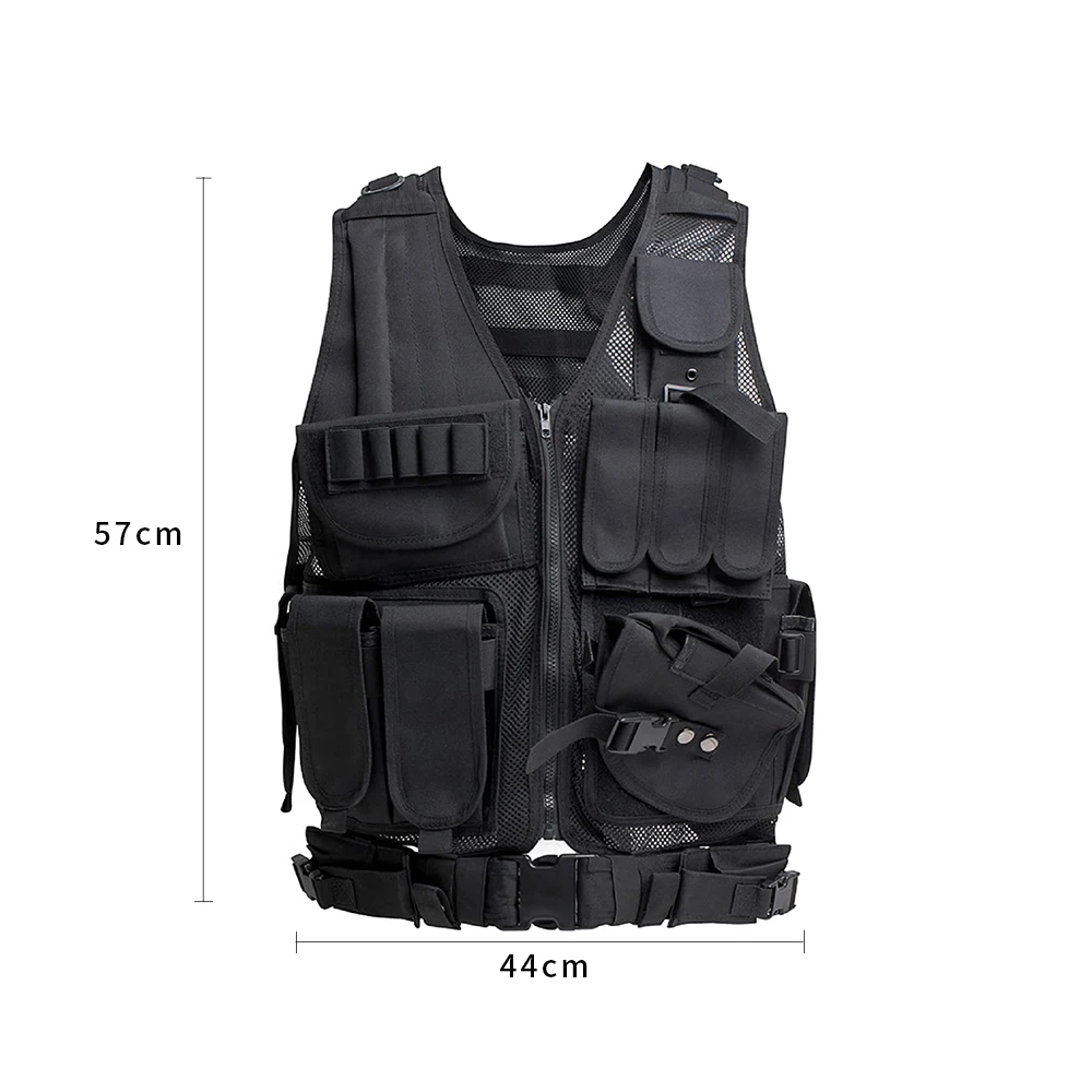 OBSHORSE уличный черный высококачественный сетчатый жилет для дежурства CS игровой жилет мешочек для рыбалки спортивные CS игры тактический Треккинговый мужской жилет