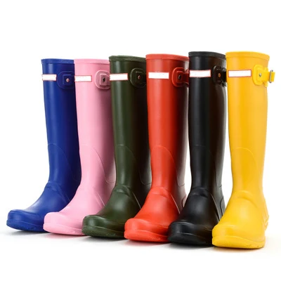 Wholesale High Quality Fashion Anti-skid Upper Custom Rubber High Heel Rain Boots