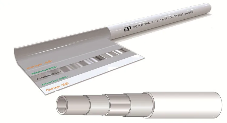 Mingshi Wras pex al pex pipe multilayer aluminum pipe floor heating hot and cold water pex pipe