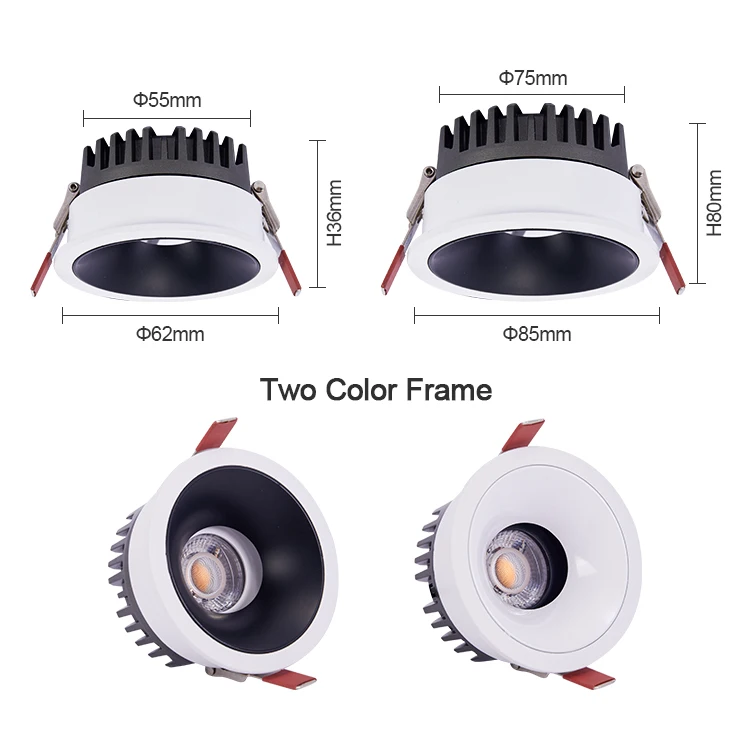 Hot Sale 10W Ceiling Light Recessed Led No Flicker High Light Transmittance Spot Lights Recessed Led Downlight