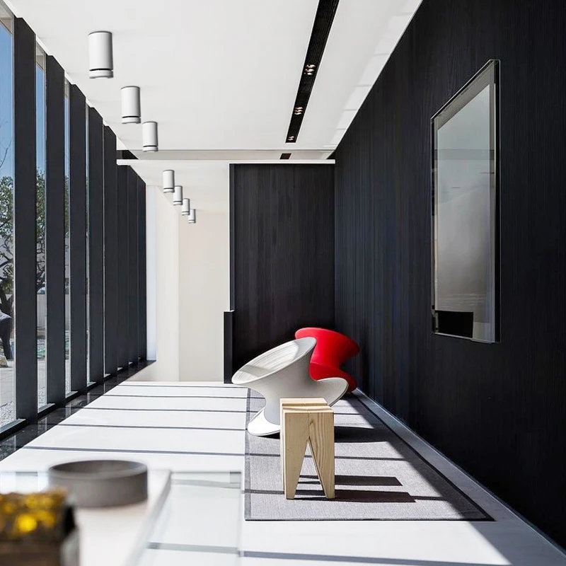 Zhongshan Factory Wholesale Sand Black Track Mounted Ceiling Spot Light