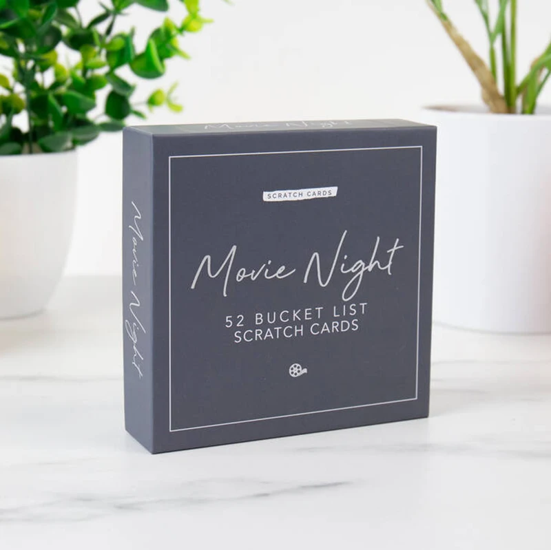 Print Custom Logo Movie Night Shopping Record List Entertainment Gift Scratch Off Card