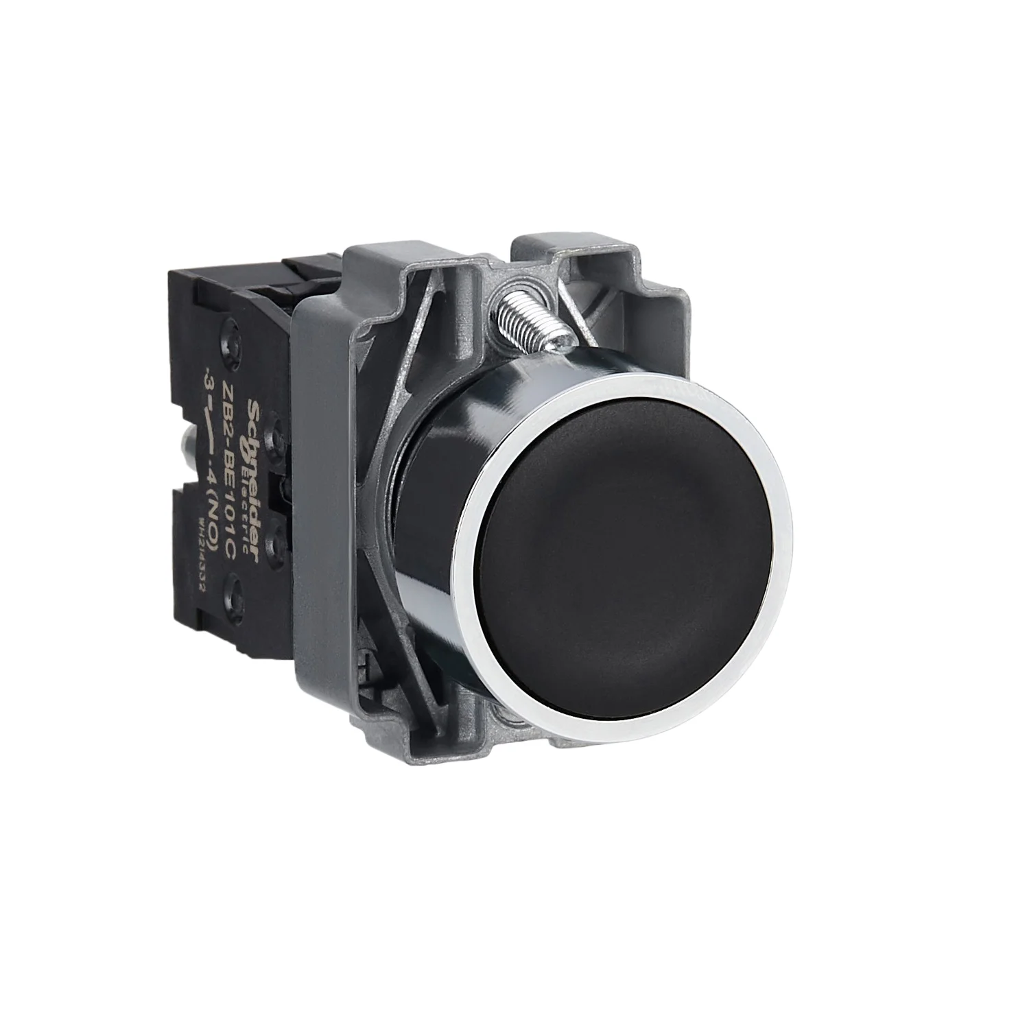 XB2BA flat head button switch spring automatic reset metal power start control emergency button