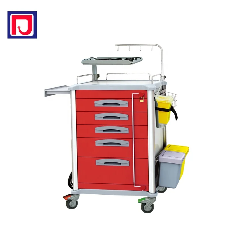 Hospital furniture emergency trolley cart medicine dispensing crash cart