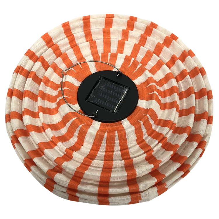 Printing pattern customized outdoor garden decoration nylonfabric LED Solar Lantern