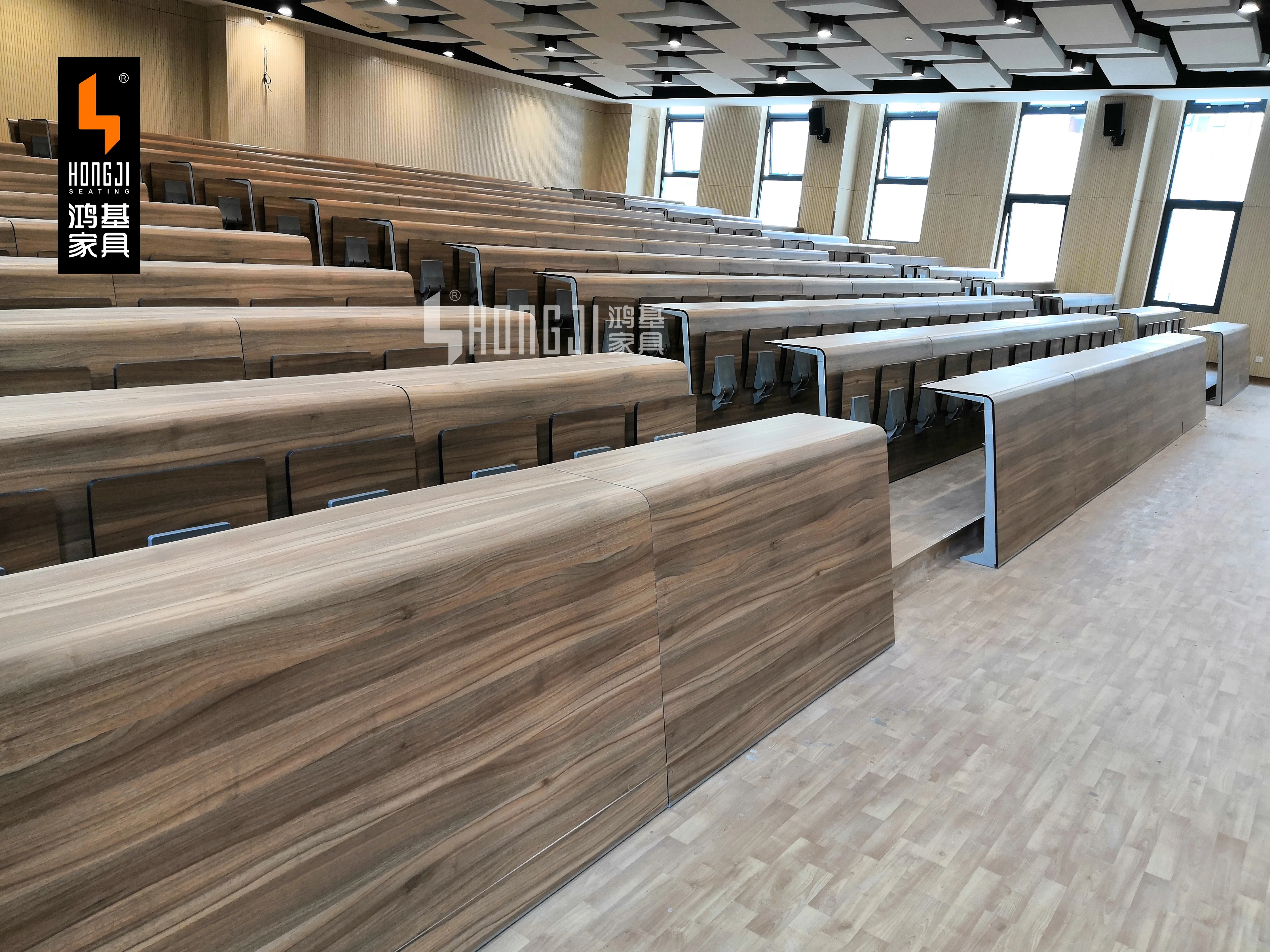 
Verified factory wholesale hongji seating top class school lecture hall desk chair furniture 5 years warranty hot in Asia market 