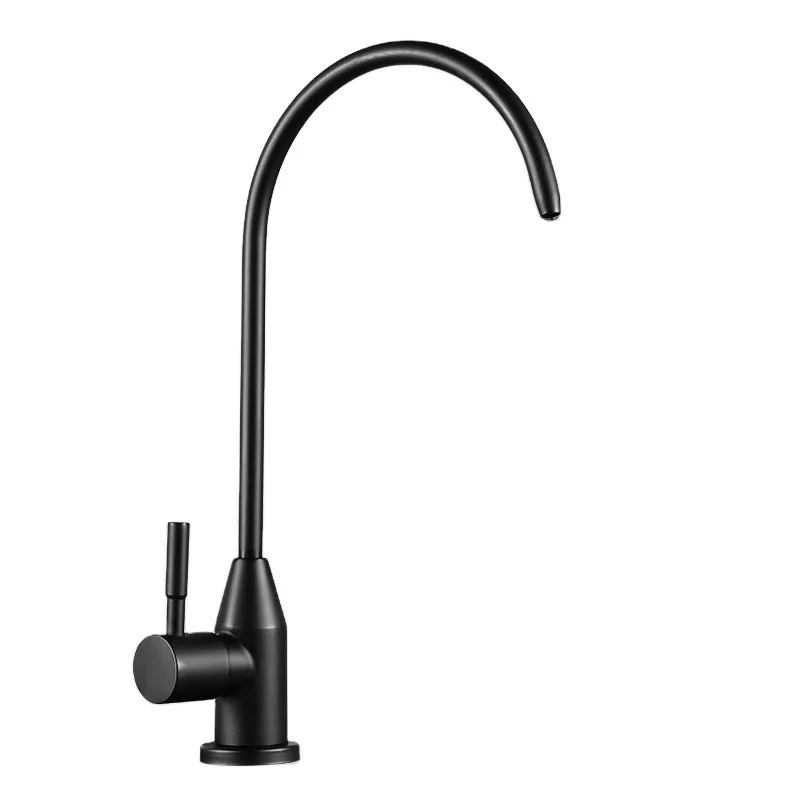 
SUS304 Stainless Steel Bullet Head Gooseneck 4-point Kitchen Straight Drinking Faucet 