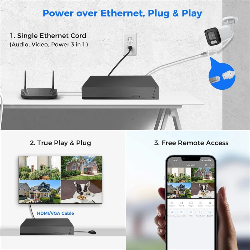 Xcreation XMeyePro POE PTZ камера NVR комплект для внутреннего наружного пульта дистанционного управления CCTV белый и ИК свет Водонепроницаемая