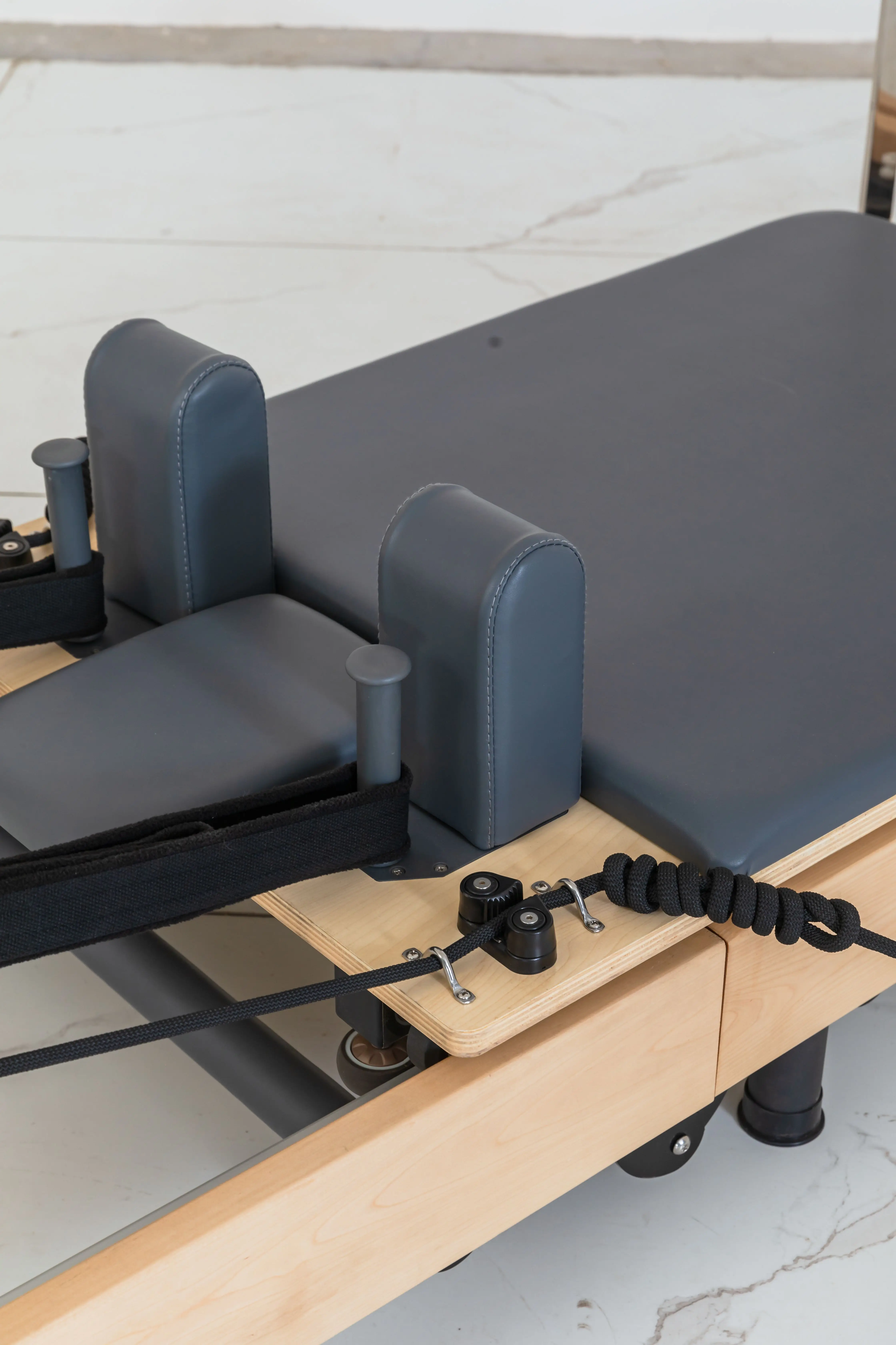 oak wood expandable legs folding bed home pilates reformer machine foldable pilates reformer