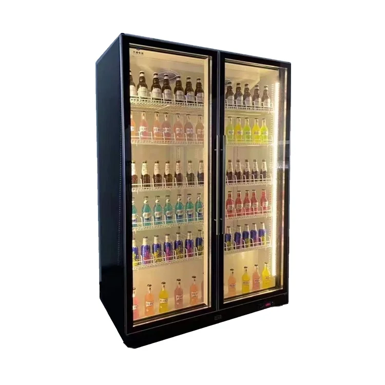 Upright display Refrigerated showcase beverage cooler Supermarket Equipment Chiller With LED Light Chiller