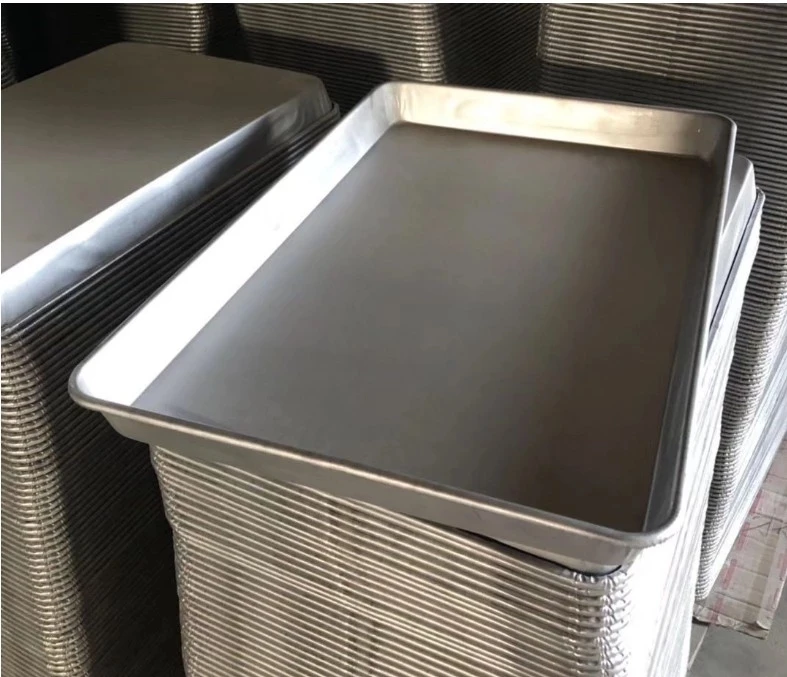 Flat surface pan food grade 304 316 stainless steel metal baking tray with customized size and design