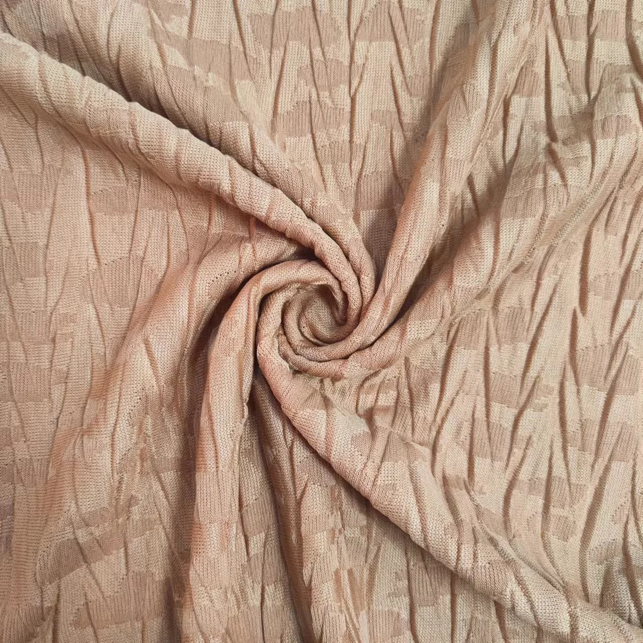 Hejin Custom Luxury Stretch Soft Knit Dress Floral Polyester Spandex Dyed Crepe Ribbed Rib Jacquard Fabrics for Sweater