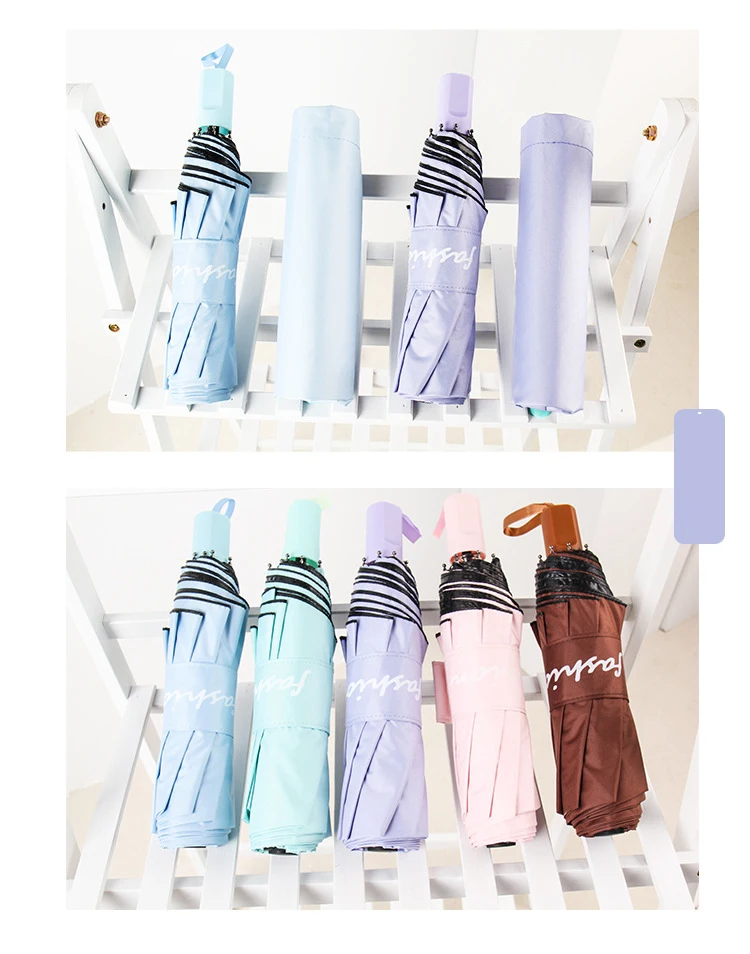 CHUVABAND Wholesale&Dropshipping Black Coating Umbrella Rain Women uv High Quality Umbrella For Womens Windproof Folding YS056