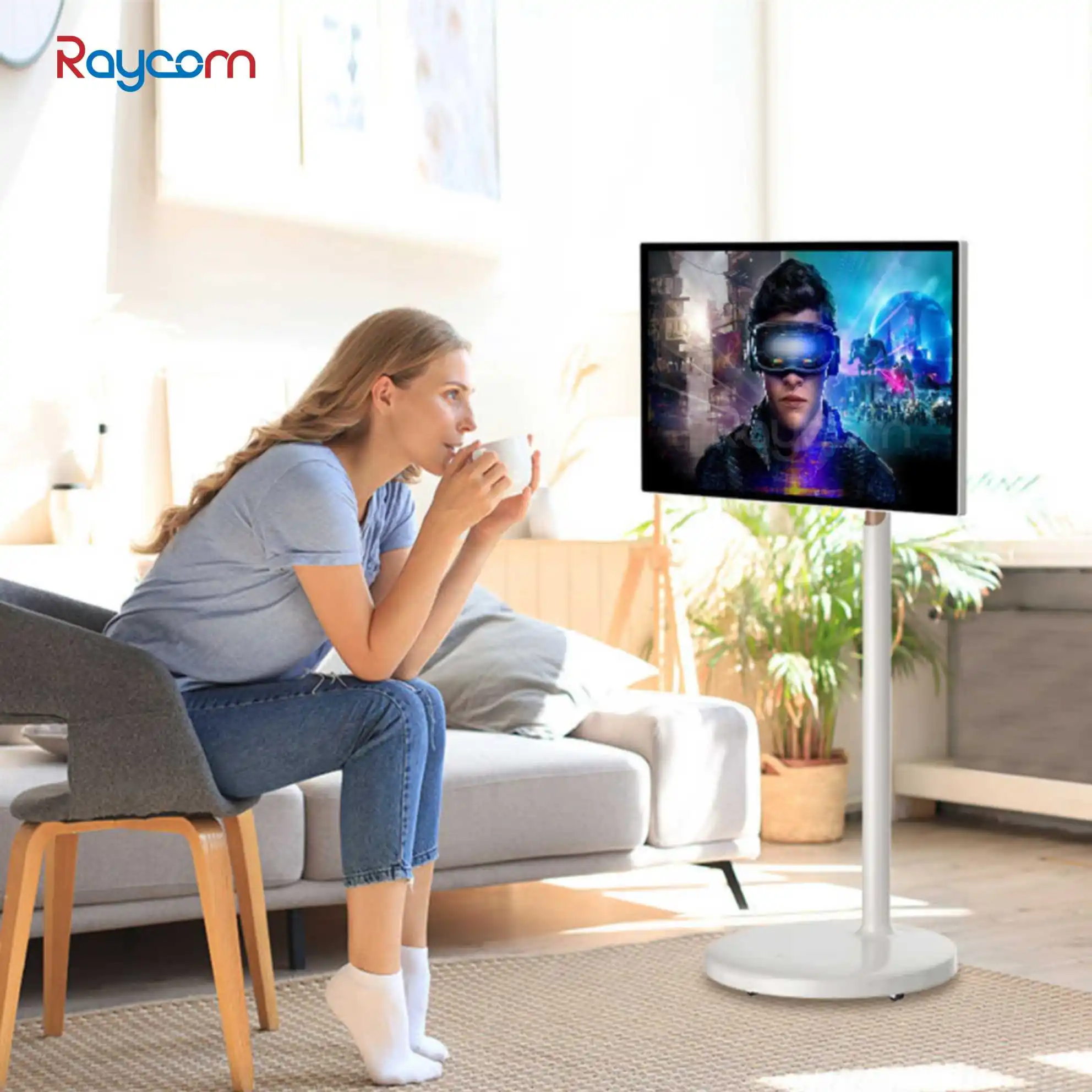 Standbyme 21.5 Inch Full Hd Wireless Android Lcd Monitors Portable Tv Screen Home Business Gaming Floor Standing Tv Display